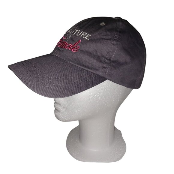 Women's Gray Baseball Cap Lightweight "The Future Is Female" Adjustable Hat - Picture 3 of 5
